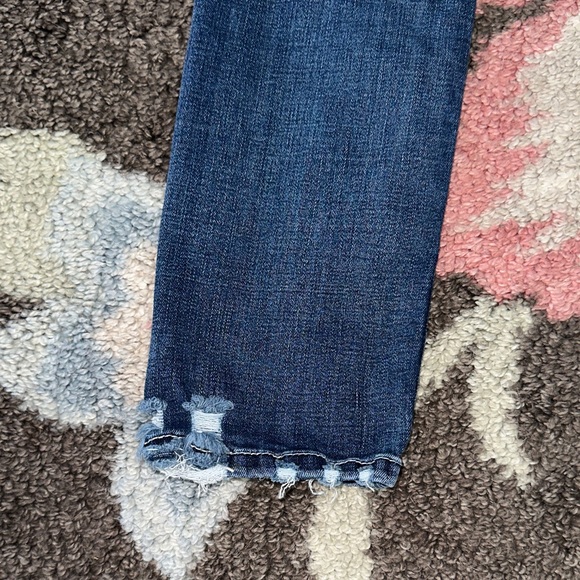 BKE Payton Women's Distressed Straight Jeans - Medium Blue 30x29.5 - Picture 5 of 9